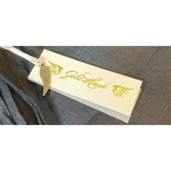 NWT Women's Gold Hawk Black linen with lace trimmed shorts XS - Picture 5 of 7